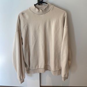 ASOS turtle neck tan / cream sweater - size large - some wear and tear
